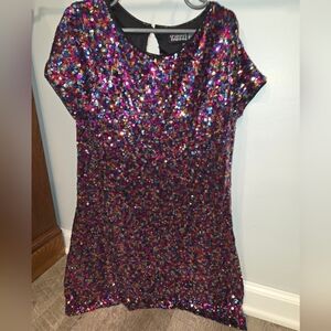 Trixxi Vibrant Sequin Party Dress